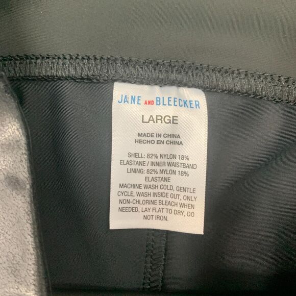 Jane & Bleecker Faux Leather Legging Womens L Large Black Pull On Stretch Ankle - Picture 4 of 11